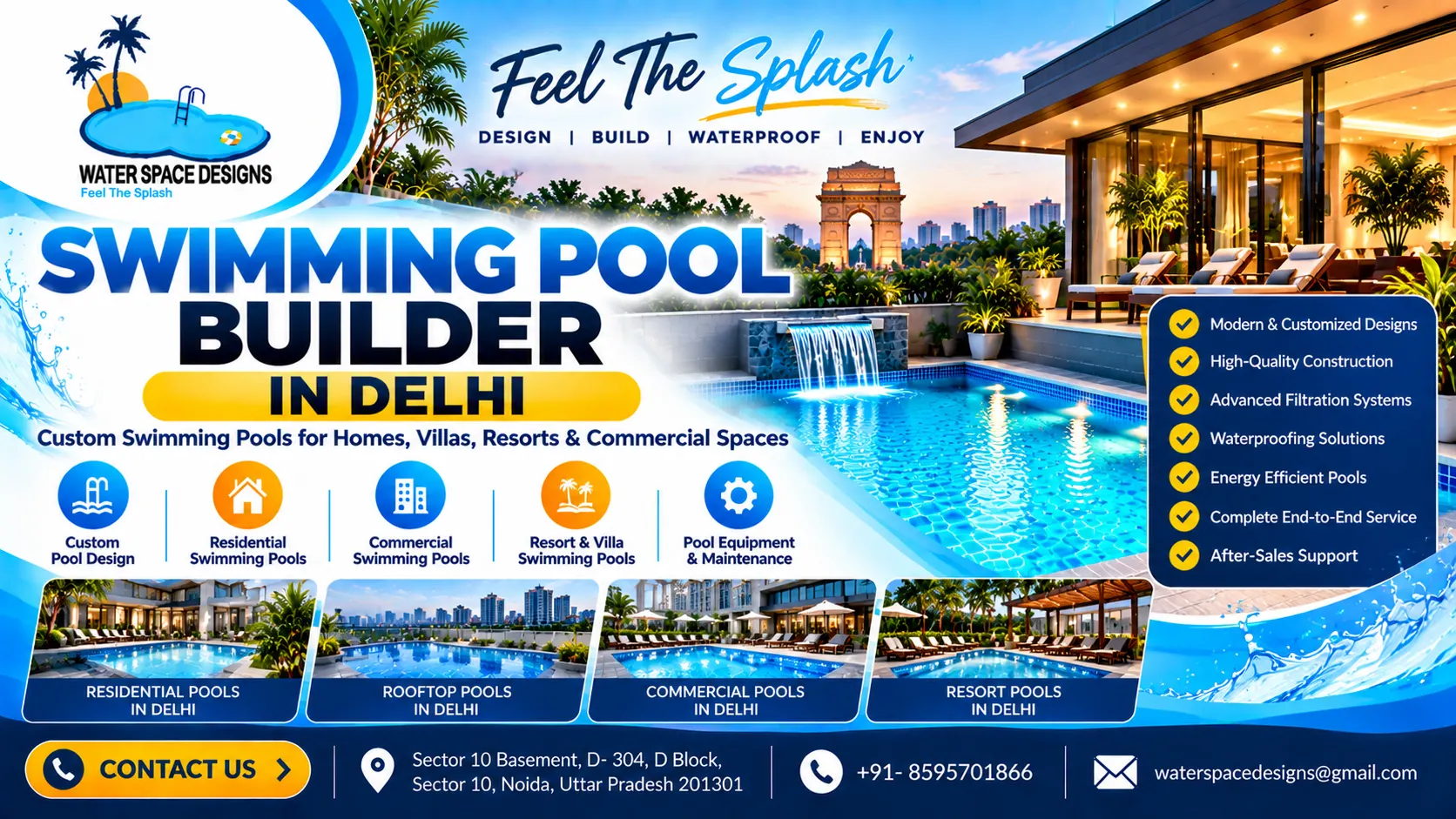Swimming Pool Builder in Delhi