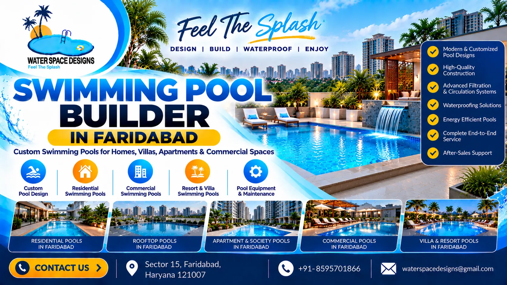 Swimming Pool Builder in Faridabad