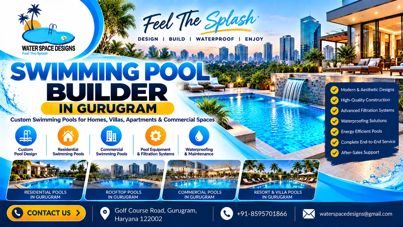 Swimming Pool Builder in Gurugram