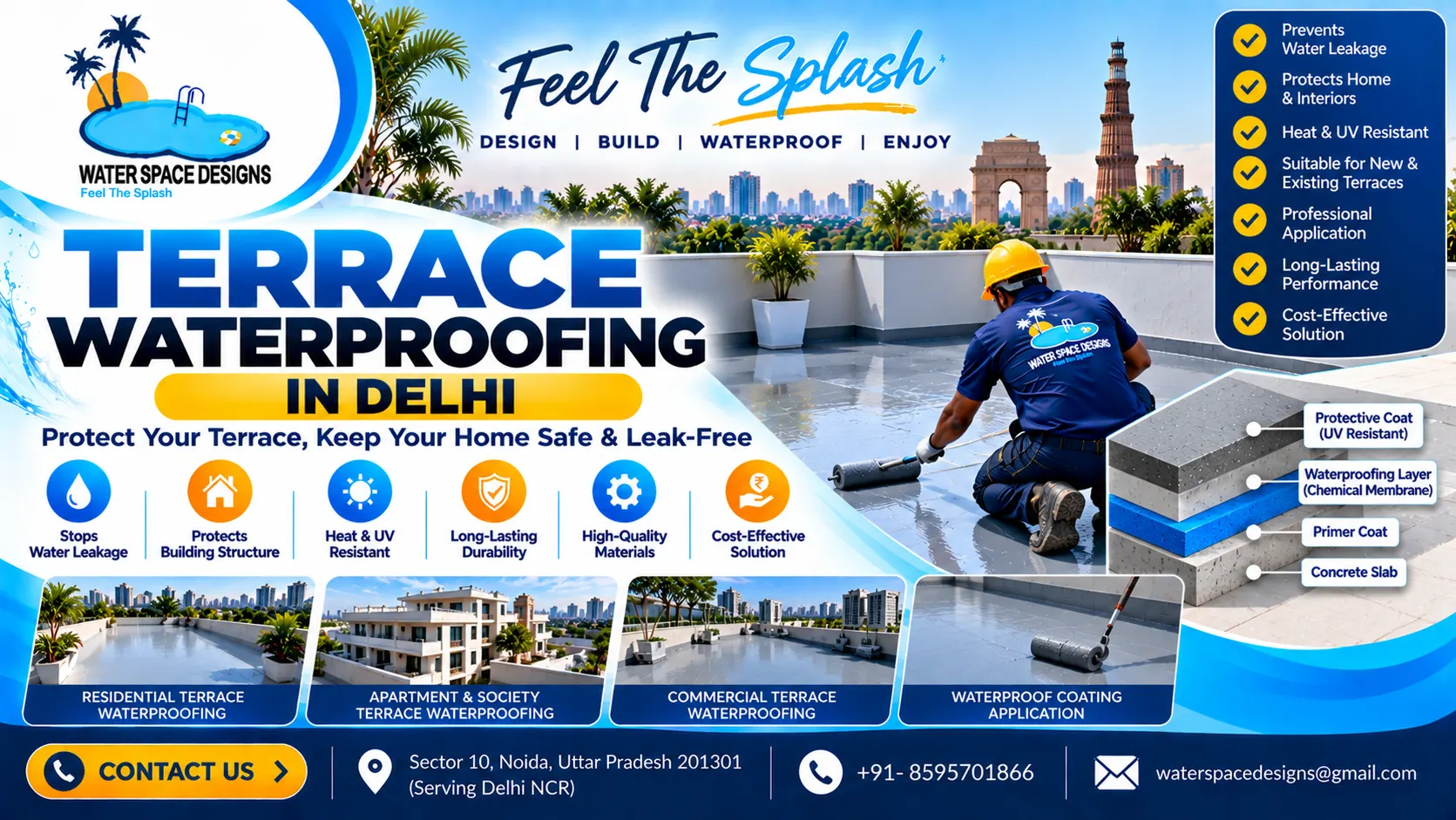 Terrace Waterproofing in Delhi